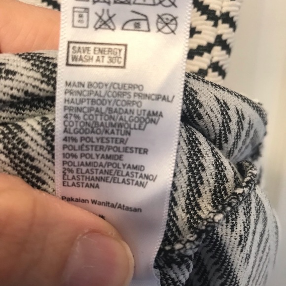 TopShop Black and White Bodycon Mini Dress - Picture 6 of 6